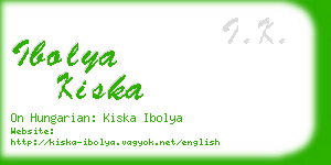 ibolya kiska business card